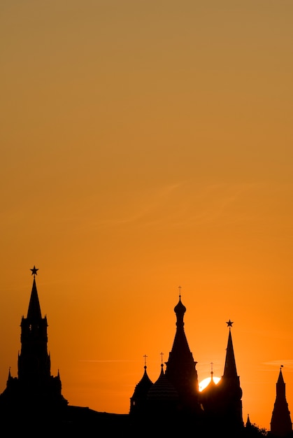 Red square silhouettes