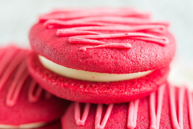 Red velvet macaroon