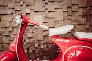 Free photo red vintage motorcycle