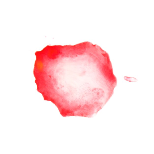 Red watercolor stain