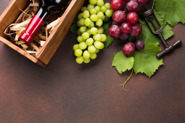 Красный и белый виноград для вина в оболочке