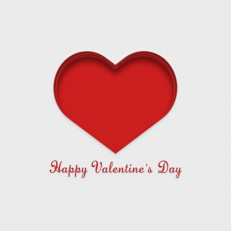 Free Photo red and white postcard for valentine's day