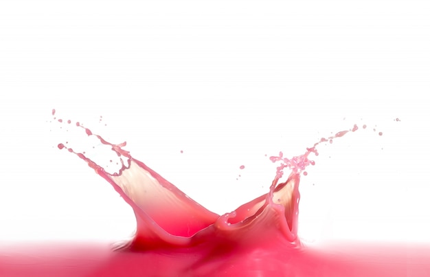 Free photo red wine splash isolated on white