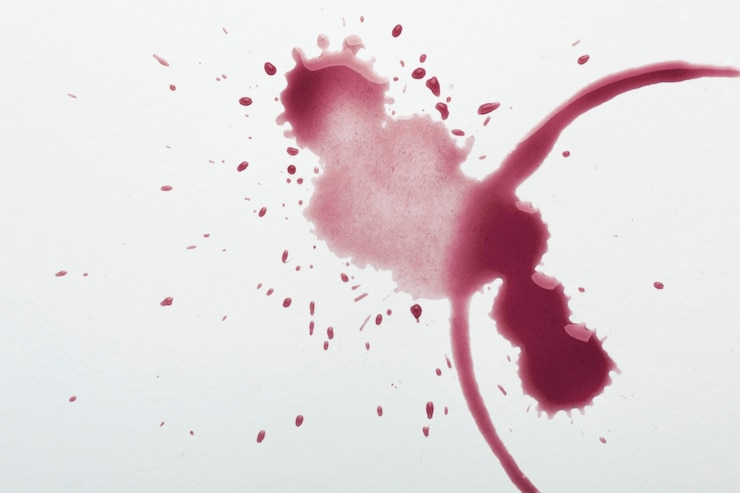 Free Photo red wine stains on textile