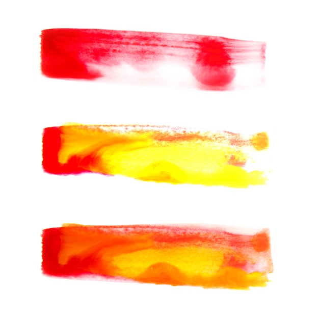 Red and yellow paint lines