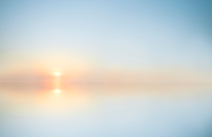 Free Photo reflection of sunset and sky