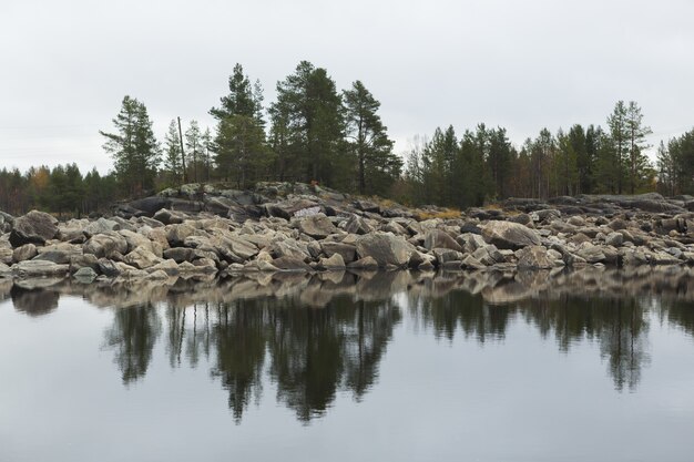 Reflection on the water of a lake