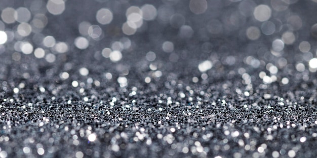 Reflective gray glitter