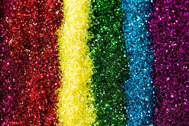 Reflective rainbow glitter