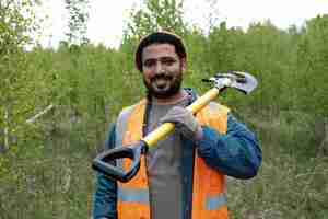 Free photo reforestation done by voluntary group