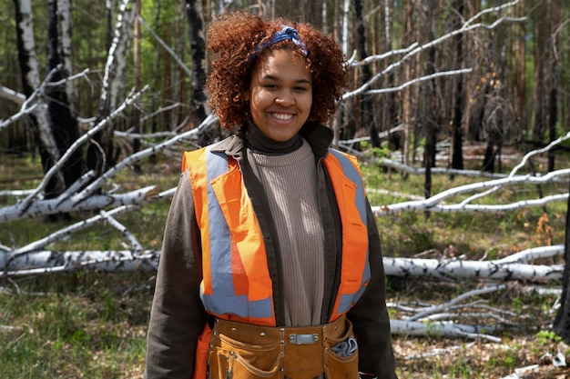 Free photo reforestation done by voluntary group