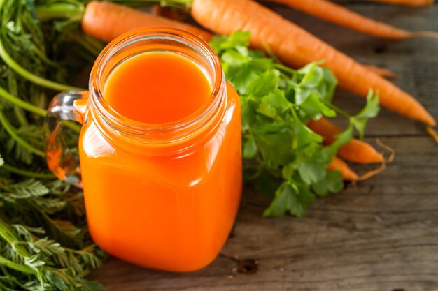Refreshing carrot smoothie