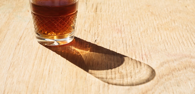 Refreshing drink in glass