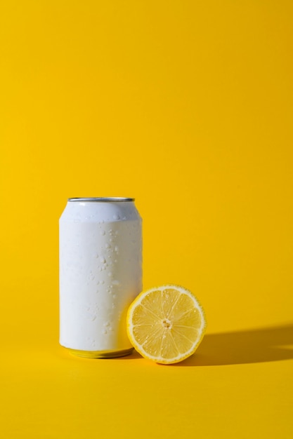 Refreshing drink with lemon arrangement