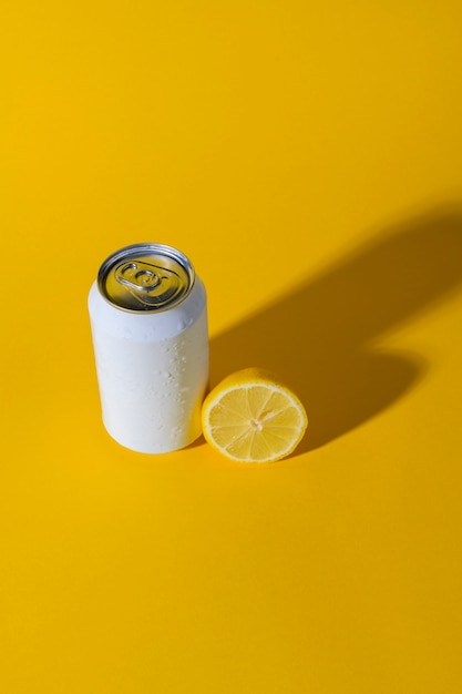 Refreshing drink with lemon arrangement