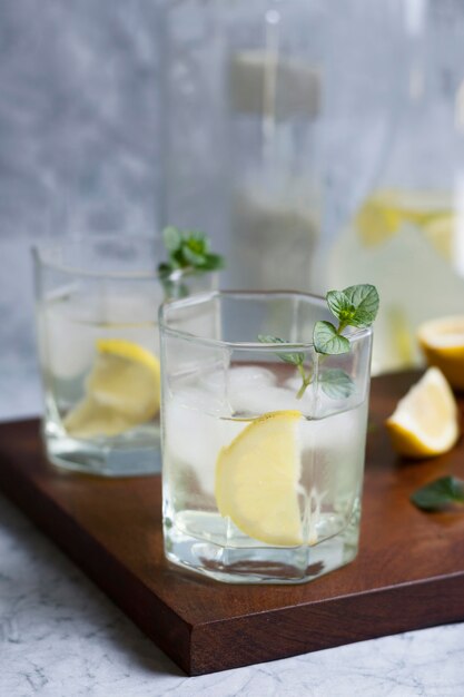 Refreshing ice cold drinks ready to be served