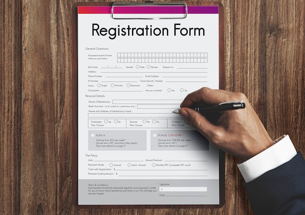 登録​申請書​用紙​の​コンセプト