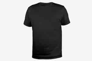 Free photo regular plain black tshirt on a grey background