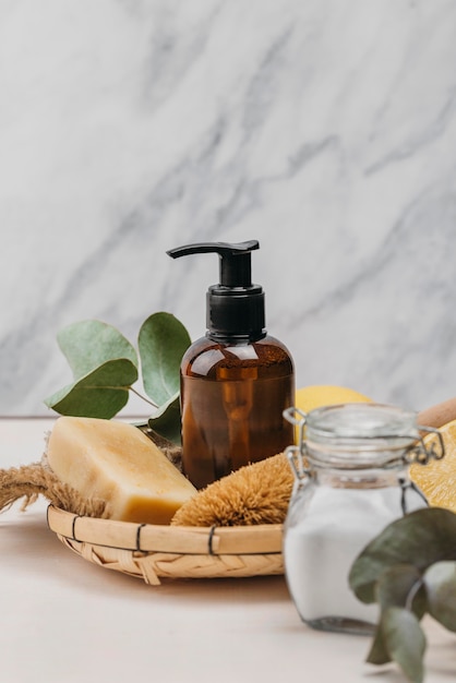 Relaxation indoors products in a basket