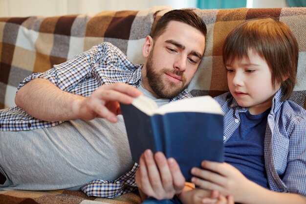 Relaxing with book