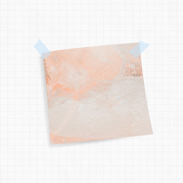 オレンジ色の煙の背景と和紙テープのリマインダー