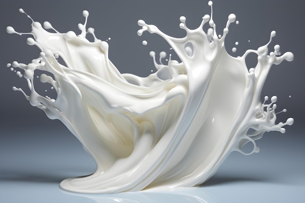 render milk splash
