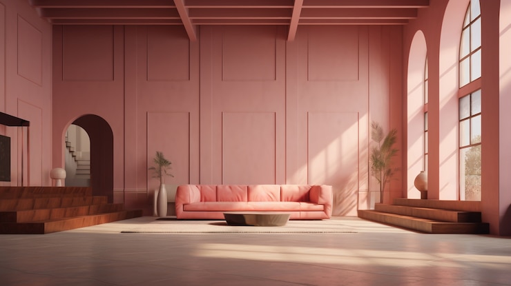 Free Photo rendering of elegant neoclassical interior