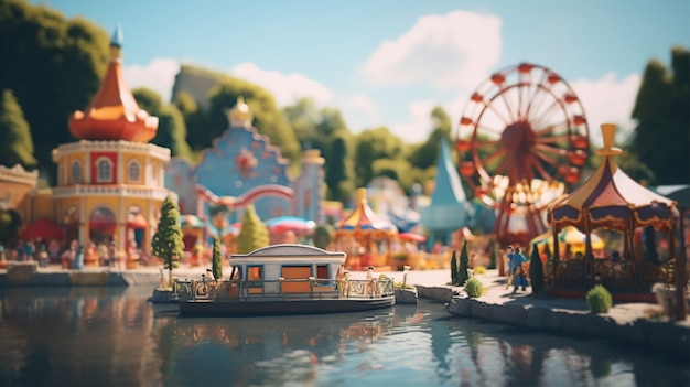 Foto gratuita rendering di un mondo in miniatura