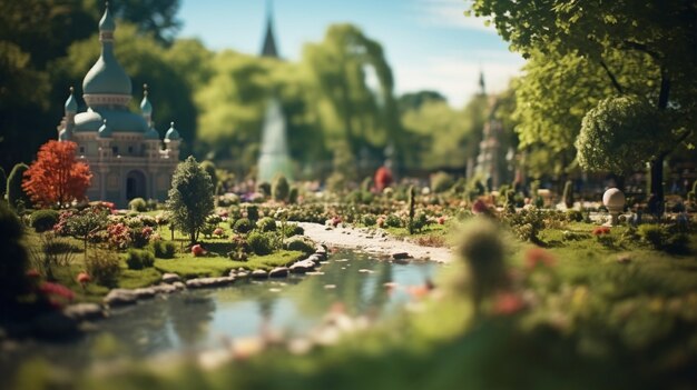 Rendering of a miniature world