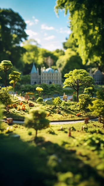 Rendering of a miniature world