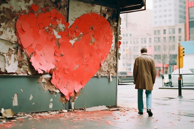 Free photo rendering of person suffering from broken heart