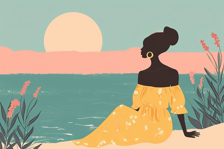 Free Photo rendering of summer digital art illustration