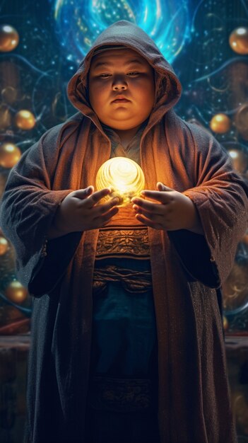 Rendering of wizard controlling magic