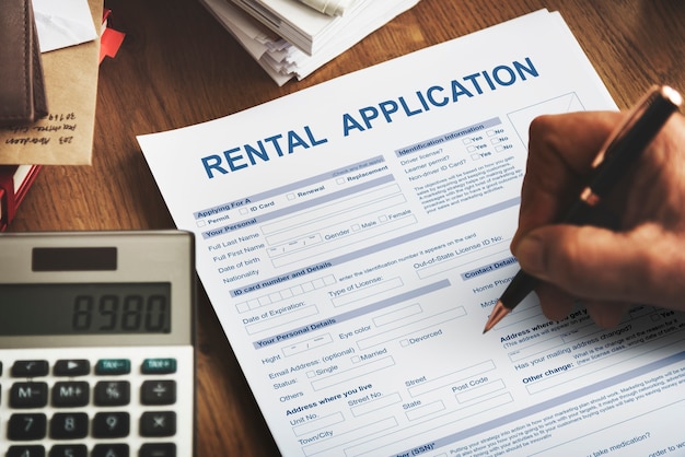 Rental Application Form Financial Concept