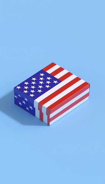 Free photo representation of the american flag for us national loyalty day celebration