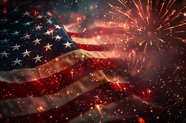 Free Photo representation of the american flag for us national loyalty day celebration