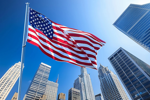 Представление американского флага для нас Национальный день празднования лояльности