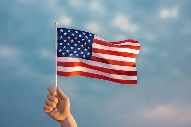 Free photo representation of the american flag for us national loyalty day celebration