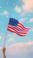 Free photo representation of the american flag for us national loyalty day celebration