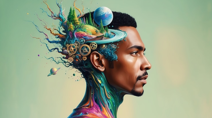 Free Photo representation of collective mind process and concept in digital art style