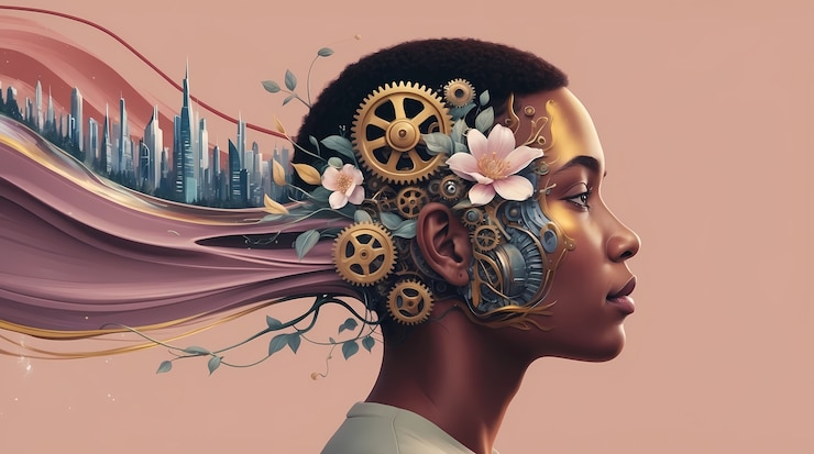 Free Photo representation of collective mind process and concept in digital art style