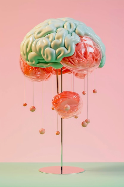 Free photo representation of human brain or intellect