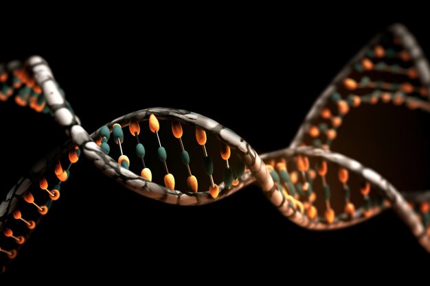 Representation of human dna chain