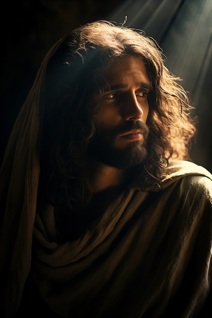 Free photo representation of jesus from christianity religion