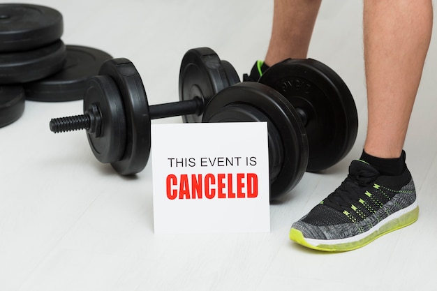 Free photo representation of sports event canceled