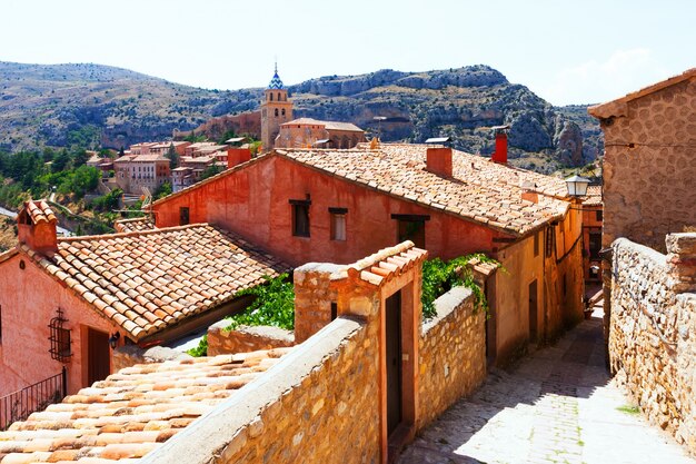 residence stony houses in Albarracin.  Aragon