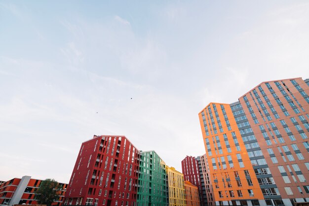 Residential area with new buildings