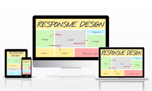 Free photo responsive design layout software concept