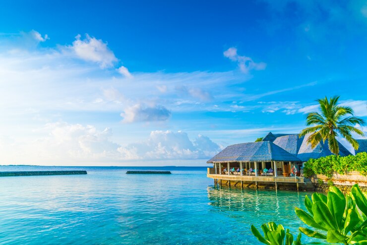 Free Photo rest sunshine atoll bungalow holiday