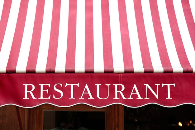 Restaurant awning